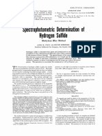 Spectrophotometric Determination of Hydrogen Sulfide PDF