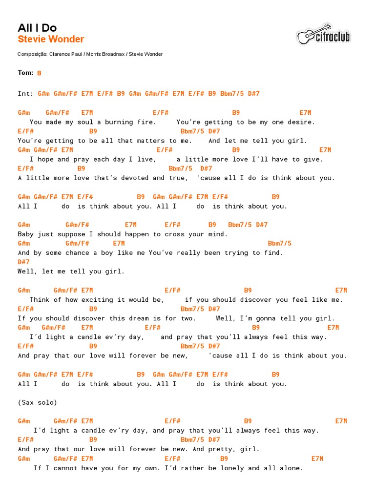 Stevie Wonder All I Do PDF Leisure(00)