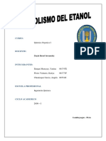 Metabolismo Del Etanol en El Organismo