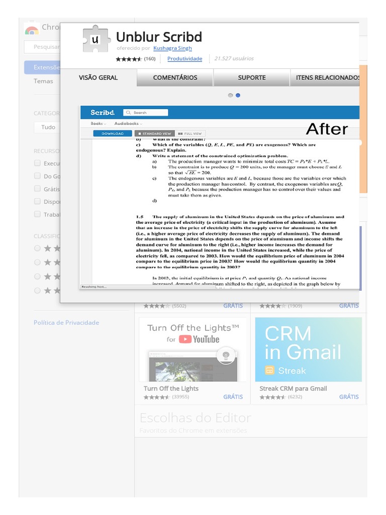 Unblur Scribd Chrome Web Store