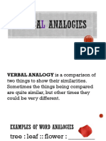 Verbal Analogies