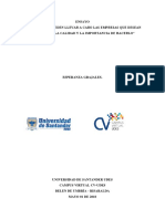 “MEDIDAS QUE PUEDEN LLEVAR A CABO LAS EMPRESAS QUE DESEAN APOSTARLE A LA CALIDAD Y LA IMPORTANCIA DE HACERLO”