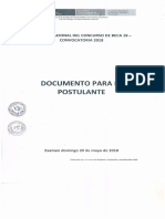 Documentos PARA EL Postulante BECA-2018