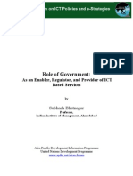 Role of Government:: As An Enabler, Regulator, and Provider of ICT Based Services