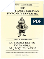 Jacques-Alain Miller y Diana S. Rabinovich - 1983 - Dos dimensiones clínicas- síntoma y fantasma - La teoría del Yo en la obra de Jacques Lacan.pdf