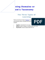 Learning Domains or Bloom's Taxonomy: The Three Types of Learning