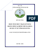 Phân Tích Thực Trạng Sử Dụng Kháng Sinh Tại Bệnh Viện Đa Khoa Huyện Tứ Kỳ Tỉnh Hải Dương