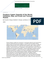 Porphyry Copper Deposits Database and Models