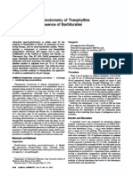 UV-Spektro of Theopiline in Plasma in The Presences of Barbiturates