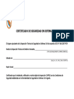 Certificado de Seguridad en Defensa Civil