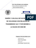 Diseño y Cálculo de Un Reductor de Velocidad