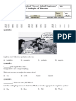 Escola Estadual "Coronel Gabriel Capistrano" 1 Avaliação - 1º Bimestre