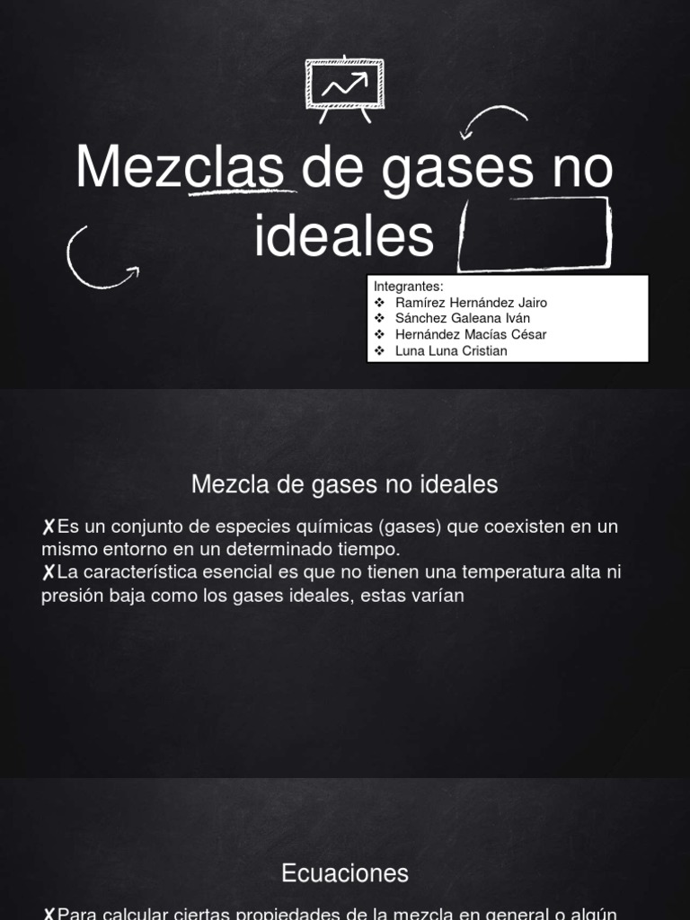 Propiedades de Mezclas de Gases No Ideales | PDF | Física Matemática ...
