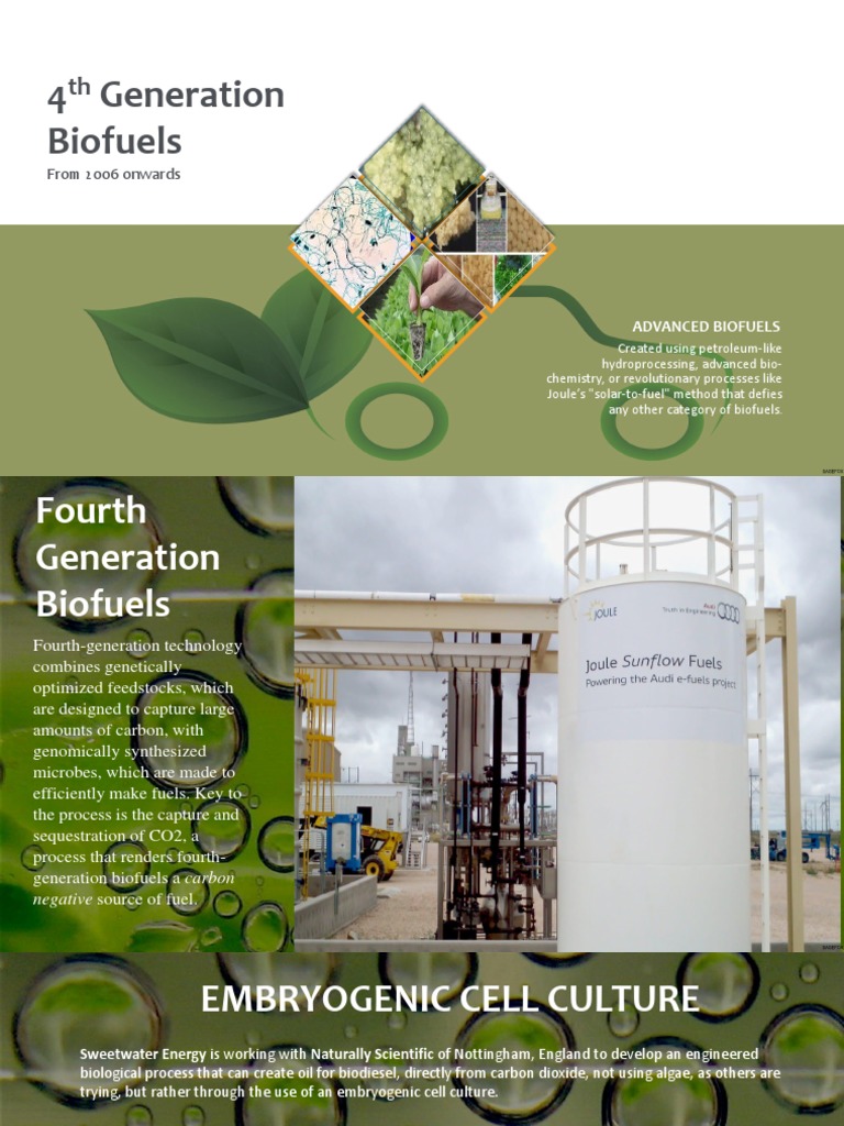 4th Generation Biofuels PDF Biofuel Alternative Fuel