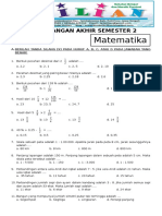 Soal UAS Matematika Kelas 5 SD Semester 2 Dan Kunci Jawaban