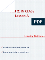 Unit 2: in Class Lesson A