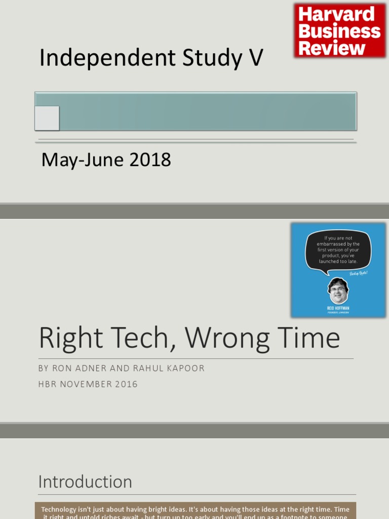 Timing in Technology Adoption | PDF | Tablet Computer | Apple Inc.