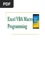 Excel VBA Macro Programming