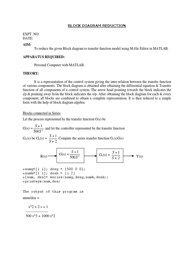 EEE3001 Software Manual | PDF | Control Theory | Matlab