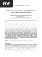 Paper6 Determinants of Financial Literacy a Quantitative Study Among Young Students in Tashkent