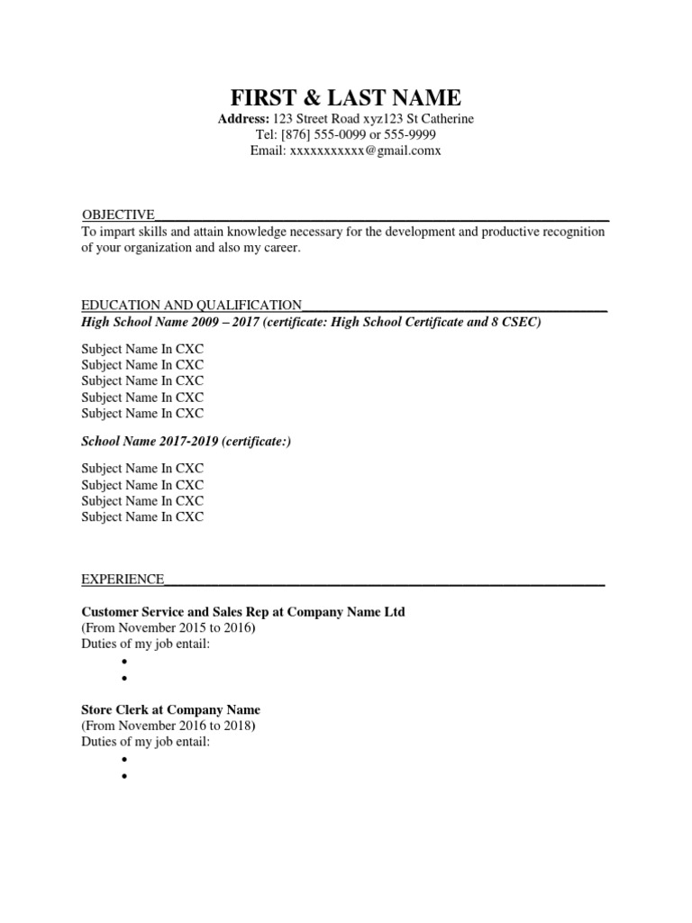 Resume Outline PDF Pedagogy - 1676451694