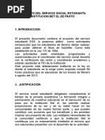 Proyecto Del Servicio Social Estudiantil Bet.el
