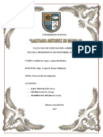 Analisis de Aguas Proyecto de Investigacion