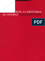 La Memoria, Historia, Olvido PDF