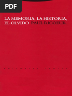 La Memoria, Historia, Olvido PDF