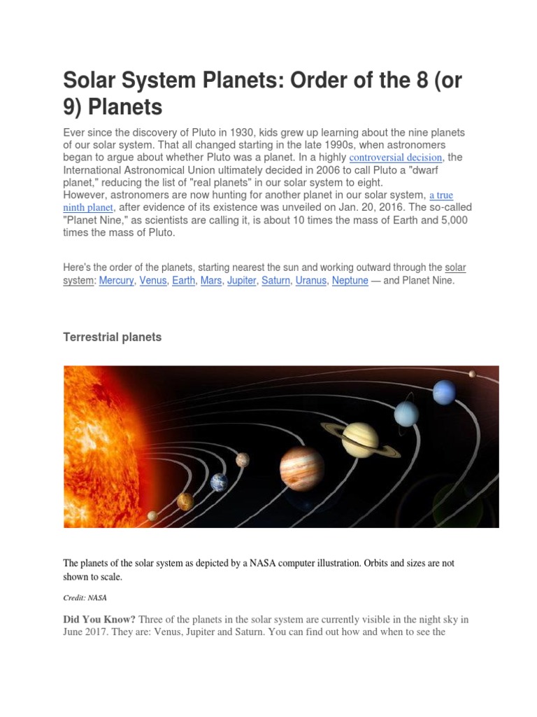 Solar System Planets2222 | PDF | Pluto | Planets