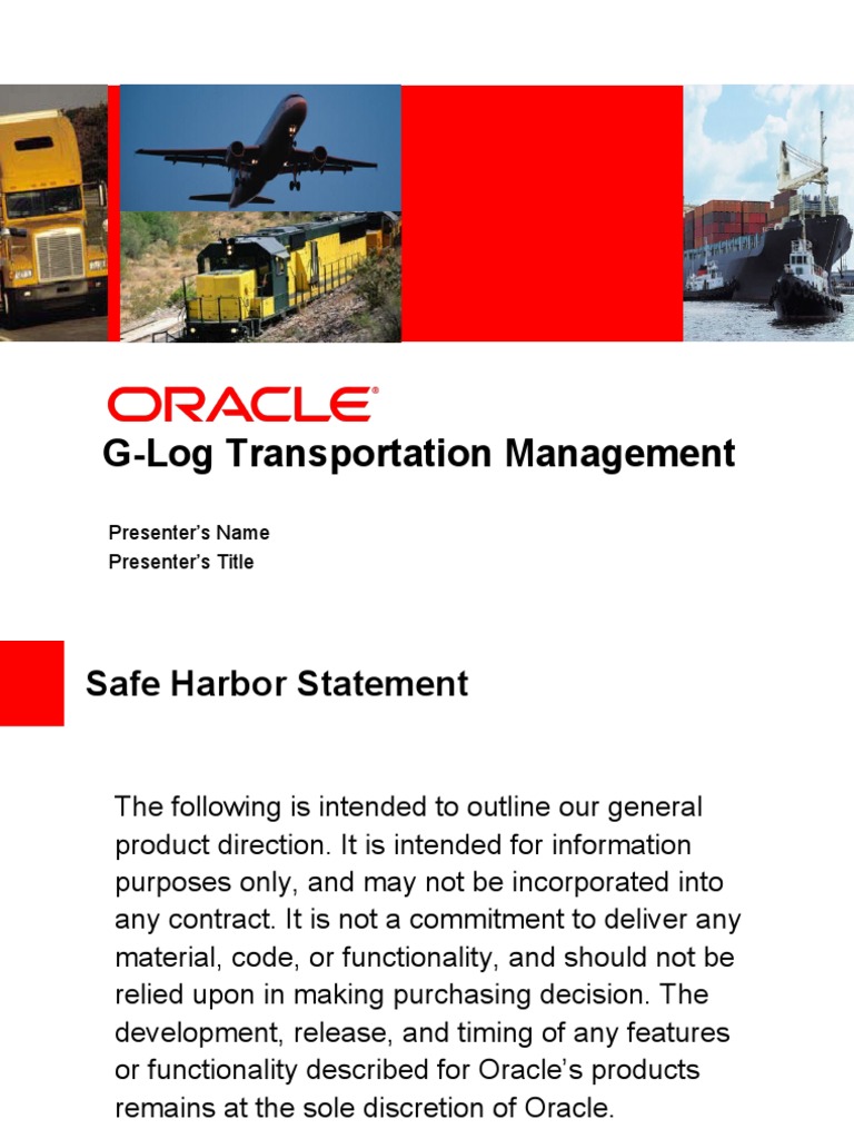 Oracle G-Log for Logistics Managers | PDF | Logistics | Retail