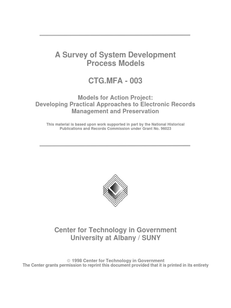 A Survey of System Development Process Models CTG - MFA - 003 | PDF ...