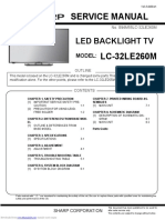 SHARP LED TV Lc32le260m SERVICE MANUAL