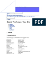 Grand Theft Auto: Vice City: Codes Galore!