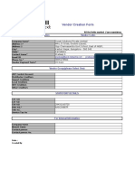 Vendor Creation Form