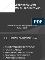 Dokumen Persyaratan Administrasi Blud Puskesmas