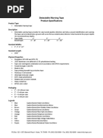 Detectable Warning Tape Product Specifications