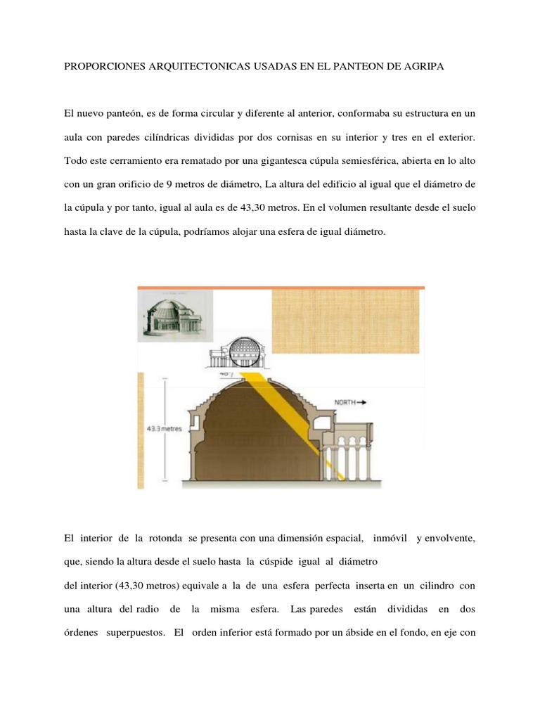 Proporciones del Panteón de Agripa | PDF | Hazme | templo