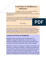 Elevación Del Punto de Ebullición en Soluciones