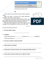 Ficha 3º Regresso À Escola PDF