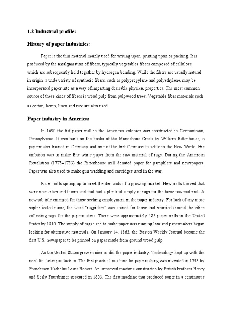 History of Paper Industry in India | PDF | Paper | Pulp (Paper)