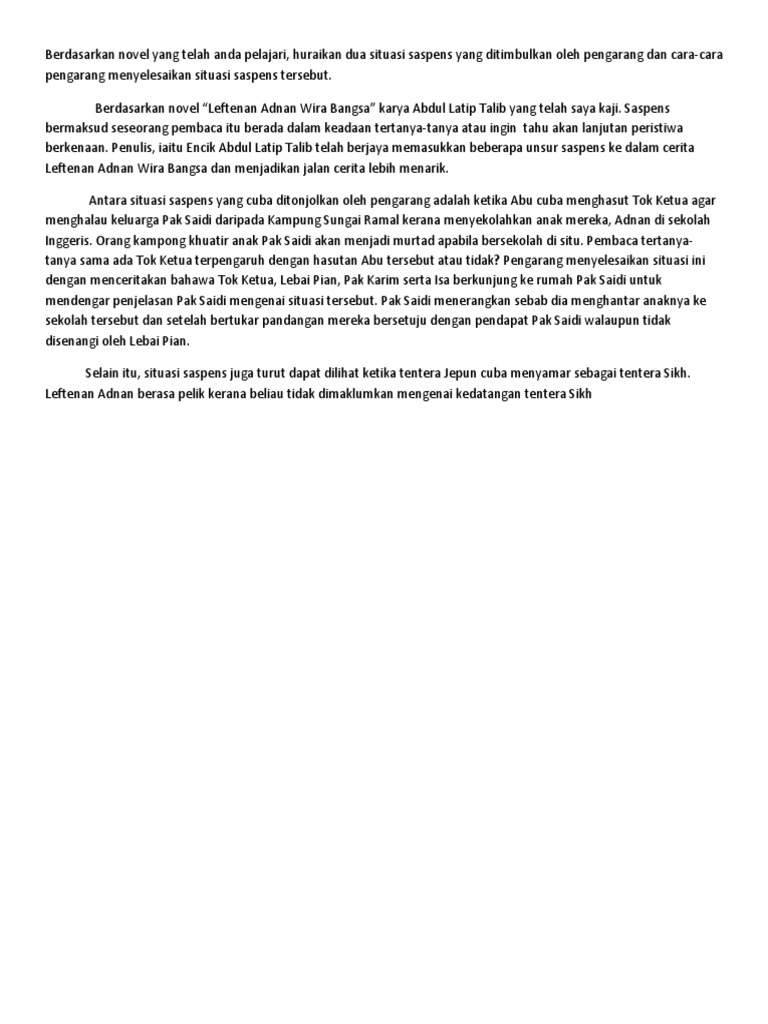 Novel Leftenan Saspens Pdf