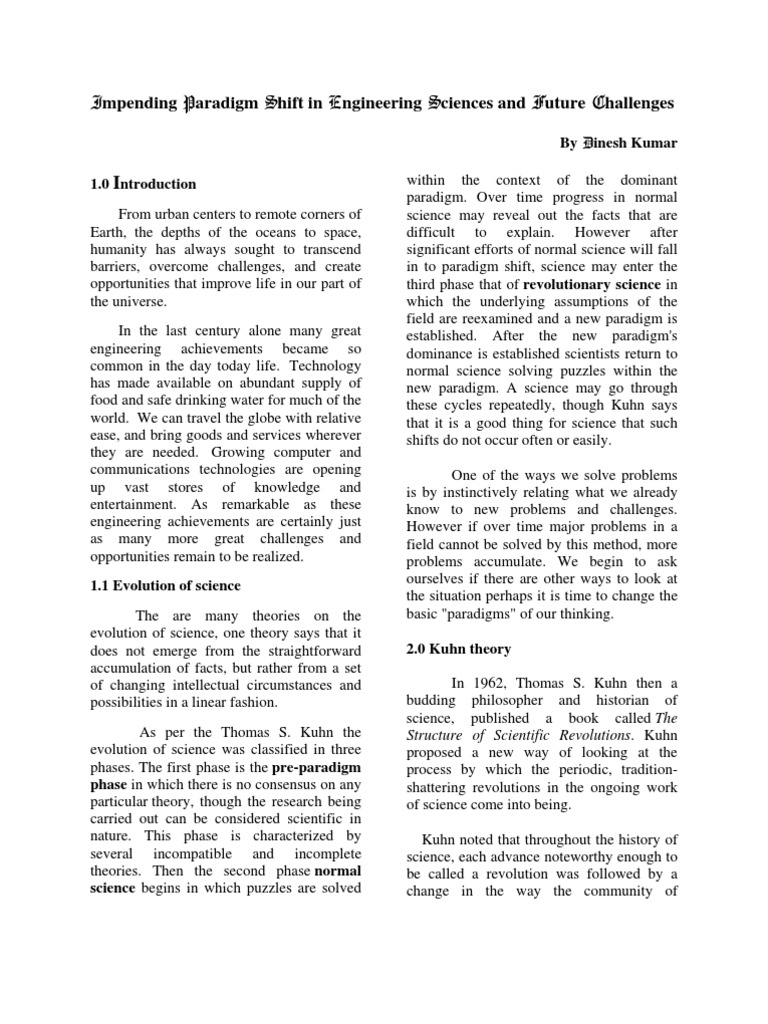 Engineering Paradigm Shifts Explained | PDF | Paradigm | Science