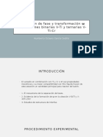 Separación de Fase y Transformación ? en Aleaciones Binarias V-Ti y Ternarias V-Ti-Cr