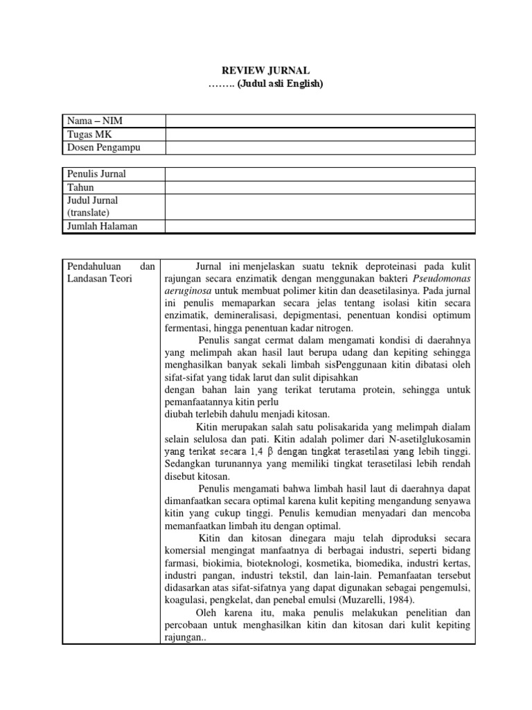 Contoh Tugas Review Jurnal Pdf Microbiology Clinical Pathology