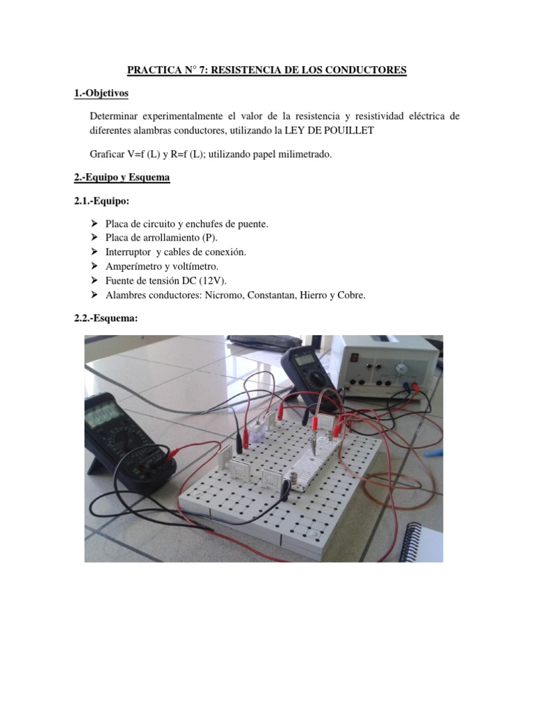 Resistencia y Resistividad de Conductores | PDF | Resistencia Eléctrica ...