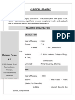 Mudassir Short Resume