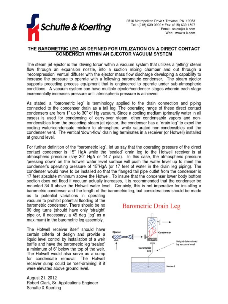 Barometric Leg Defined Download Free PDF Vacuum Pressure