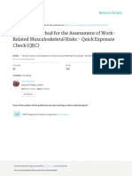 A Practical Method For The Assessment of Work-Related Musculoskeletal Risks - Quick Exposure Check (QEC)