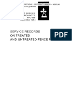 Service Records On Treated A N D Untreated Fence Posts: U. S. Forest Service Research Note FPL-068 December 1964